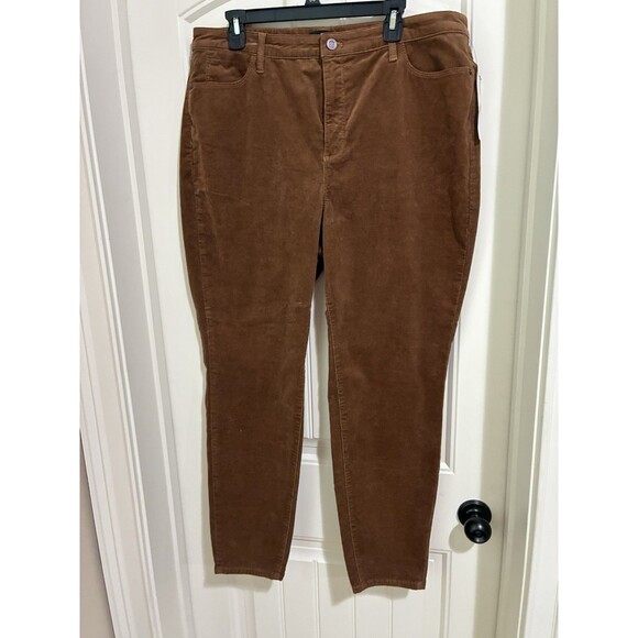 Talbots Womens Size 16 Curvy High Waist Skinny Leg Corduroy Jegging Brown NWT - Picture 1 of 2